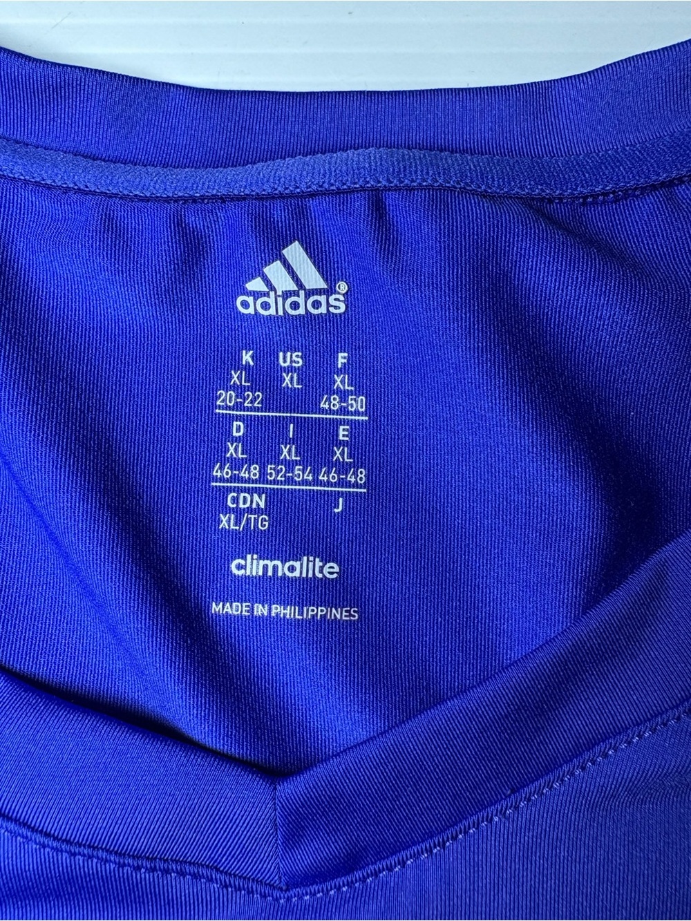 adidas Women's V-Neck Short Sleeve Tee in Royal Blue - Picture 3 of 4